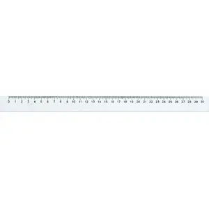 Lineāls Stickn Linijka plastmasas 30 cm – taisns mērīšanas lineāls skolai un birojam