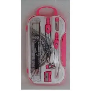 Mechanical compass set Penmate Cyrkle PC-103 with accessories, pink