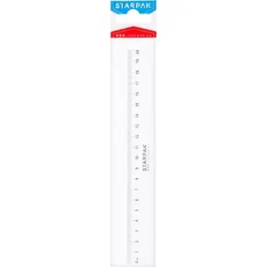 Lineāls STARPAK LIN 20 cm plastmasas mērīšanas