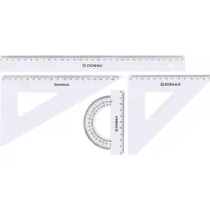 Geometry set Donau large with 30 cm ruler, transparent case, hanging loop