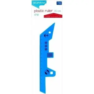 Plastic ruler STARPAK 15 cm — straight transparent measuring ruler