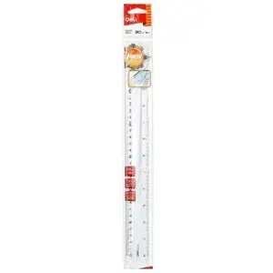 Lineāls 30 cm caurspīdīgs — DELI Linijka 30 cm skaitītājs