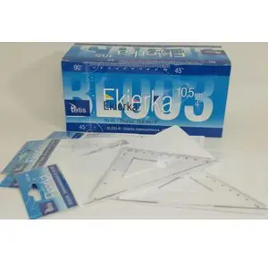 Ruler set square Tetis 10.5 cm BL003-B — 10.5 cm two-arm set square