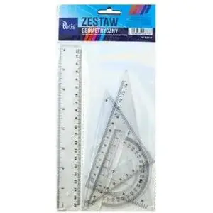 Geometry set with 20 cm ruler Michalczyk & Prokop BL001-BK — drawing instruments set