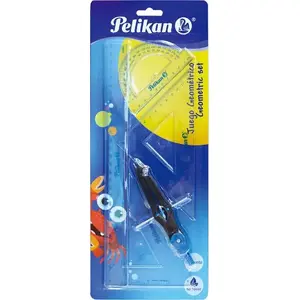Pencil set HERLITZ ZEST SZKOL GEOM PLAST 5 pieces – basic school geometry and drawing kit