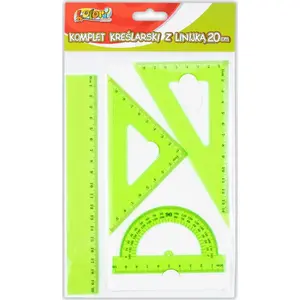 Drafting set with 20 cm ruler, Penmate — green