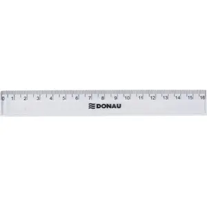 Линейка Donau 16 см прозрачная — Donau PBSX1542
