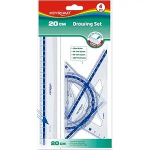 Geometry Set Keyroad KR971247, plastic transparent — rulers and drafting tools