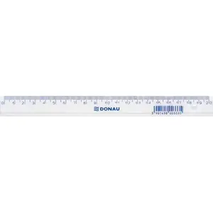 Ruler Donau 20 cm transparent with hanging hole, model 7052901PL-00