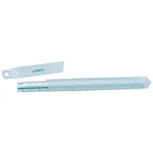 Trīsstūra mēroga lineāls Linex 318 ar mērogiem 1:15, 1:20, 1:25, 1:50, 1:75, 1:100