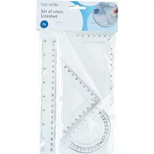 Geometry set TOPWRITE Topwrite — 4-piece drawing and measuring kit