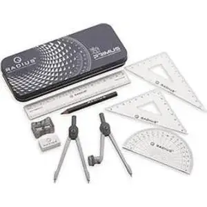 Geometry set Artyk Primus — 9-piece drawing and measuring kit