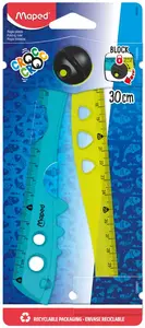 Folding ruler Maped Croc Croc 282030, 0.3 m, metric cm/mm, blue/yellow