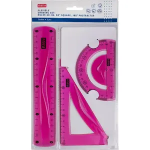 Flexible Ruler Set 3 pcs, Easy — pink