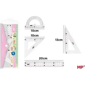Geometry set 4-piece in case, Secret de Gourmet