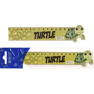 Wooden ruler Cresco Linijka drewniana Żółw – wooden measuring ruler with turtle design