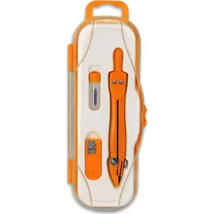 School Compass Penmate Cyrkiel PC-101 with 2 mm Graphite Lead, Orange
