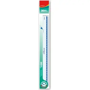 Ruler Keyroad KR971609 plastic 30 cm transparent with hanging hole