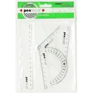 Geometry set Penword Komplet geometryczny 4el — 4-piece drawing and measuring set