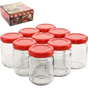 Glass jar container set ORION Ori_126582 — 9-piece, 60 ml each, universal storage
