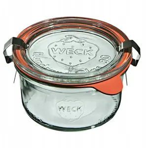 Glass jar WECK Słoik Sturz 165 ml set of 12 with lids and clips, preservation jars