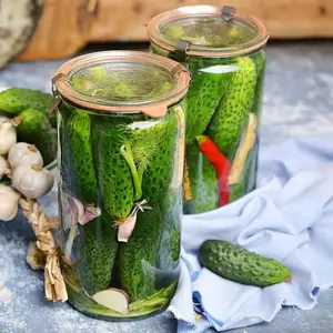 Stikla burka WECK cilindriska 340 ml ar vāciņu, komplekts 6 gab.