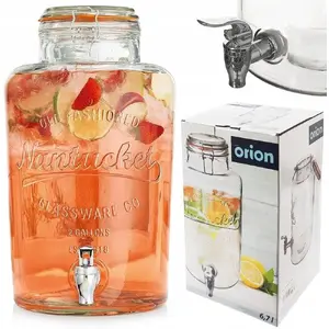Glass beverage dispenser with spigot Vilde Ori_143778 — 6.7 L capacity