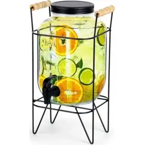 Glass Beverage Dispenser with Tap and Stand Vilde 5.5 L (model 139601)