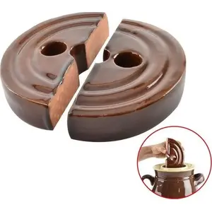Ceramic fermentation weight for pickling cabbage ORION 17 cm, round ceramic press stone