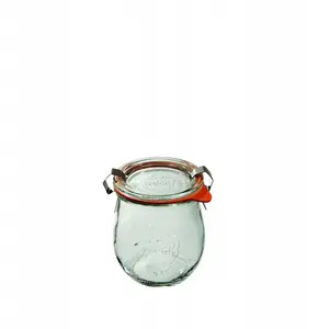 Glass jar WECK Tulpe 220 ml, set of 12 jars with lids and clips