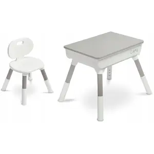 Children's Table Toyz LARA GREY — compact kids' activity table, neutral grey finish
