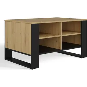 Журнальный стол top e shop STOLIK KAWOWY ŁAWA MODERN 4P Дуб Artisan Черный