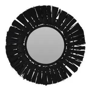 Wall mirror Home&Styling Collection round black 32 cm diameter