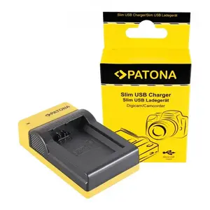 Lādētājs PATONA 151580 DC, ieeja 5V, izvade 8.4V 0.5A, 1 akumulators, melni-dzeltens
