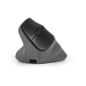 Мышь BakkerElkhuizen PRF Pro для левой руки, вертикальная офисная — оптическая 2400 DPI, RF Wireless + Bluetooth + USB-C, 8 кнопок