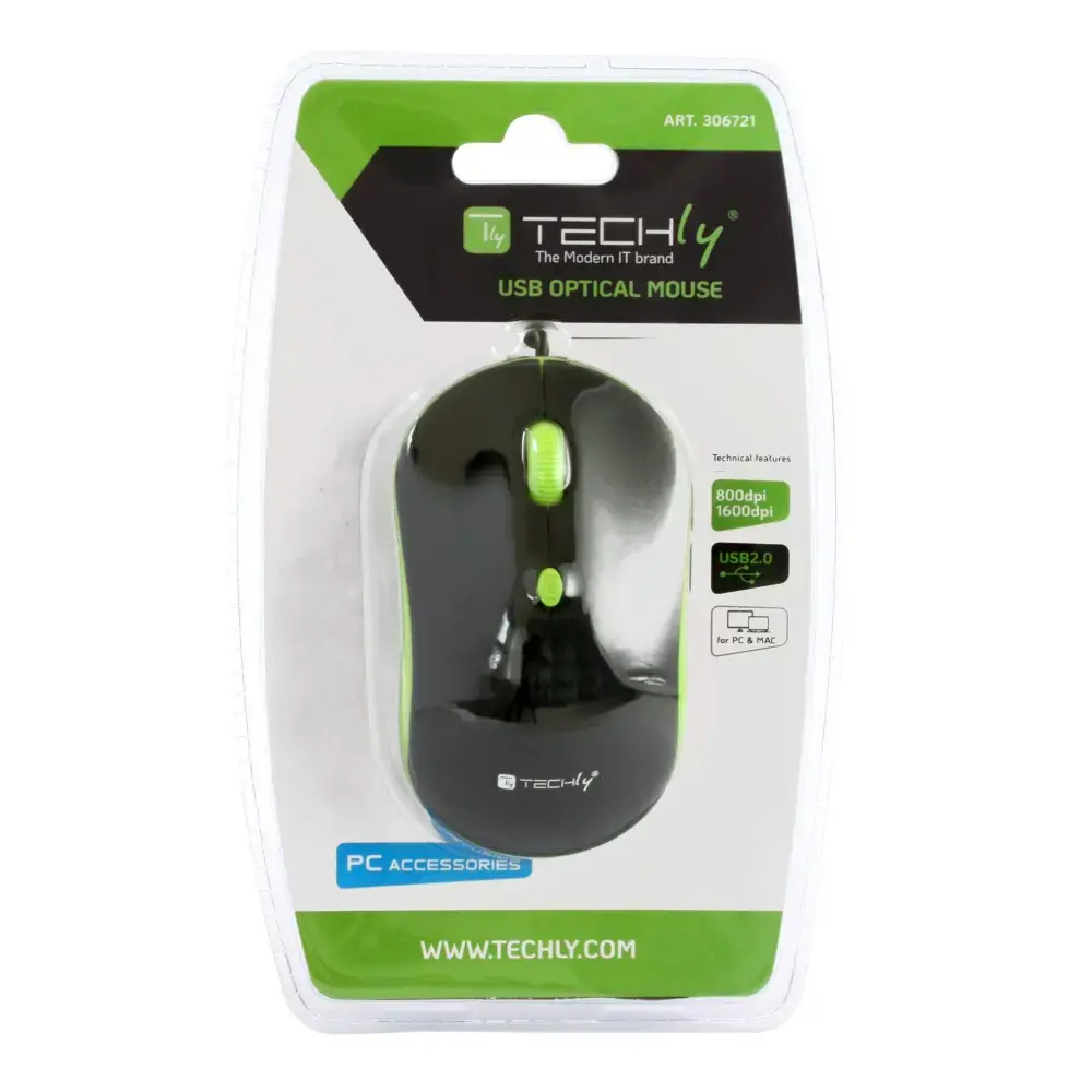 TECHLY IM 1600-WT-BG проводная USB оптическая мышь Photo 2