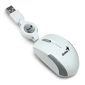Wired optical mouse Genius Micro Traveler — 1200 DPI, USB Type-A, 3 buttons, white