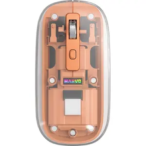 Bezvadu optiskā pele Marvo PRISM B10 oranža — 1600 DPI, bezvadu USB uztvērējs