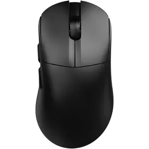 Bezvadu pele Ajazz AJ179 V2 MAX Black — kompakta ergonomiska konstrukcija, bezvadu savienojums