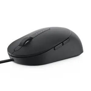 Проводная офисная мышь Dell MS3220 — амбидекстр, лазерная, 3200 DPI, USB-A, 5 кнопок, чёрная