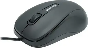 Wortmann AG TERRA Mouse 1500 vada pele, USB, optiskā, 3 pogas, simetriska, vads 1,80 m, melna