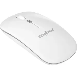 Wireless mouse Rebel Comp WM210 — compact white wireless optical mouse