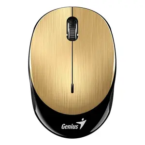 Ambidextrous Bluetooth mouse Genius NX-9000BT with BlueEye 1200 DPI, 3 buttons, wheel, battery-powered, black/gold