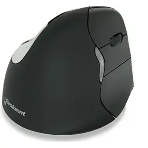 Вертикальная правая мышь BakkerElkhuizen Evoluent4 Bluetooth лазерная 2600 DPI 6 кнопок чёрная – для офиса