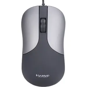 Проводная оптическая мышь Marvo DMS002 GY, серая, симметричная форма, USB