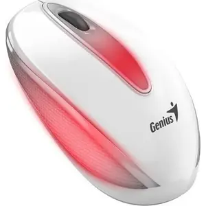 Проводная оптическая мышь Genius DX-Mini — 1000 DPI, 3 кнопки, USB, белая, RGB подсветка