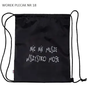 Mugursomas soma PAJACYK «Worek plecak Nic nie muszę», modelis 5901691943810