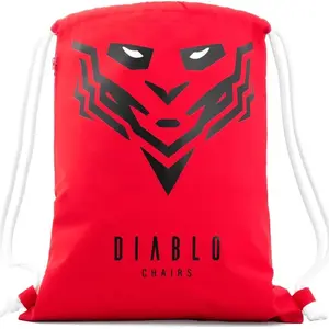 Krēsls Diablo Chairs DIABLO Worko-plecak Sarkans — biroja/ darba sēdeklis ar mugursomas dizainu