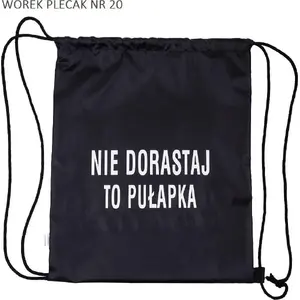 Mugursomas maisiņš PAJACYK 'Worek plecak Nie dorastaj to pułapka' – soma-plecs