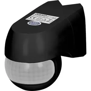 Датчик движения ORNO OR-CR-262/B — угол 220°, нагрузка 1200W, IP44, три варианта монтажа, чёрный